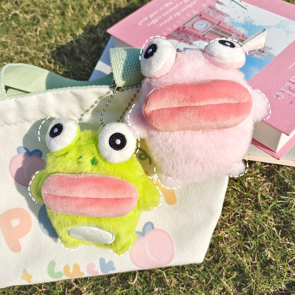 Cute Cartoon Frog Keychain - Big Eyes Sausage Mouth Frog Bag Charm Pendant