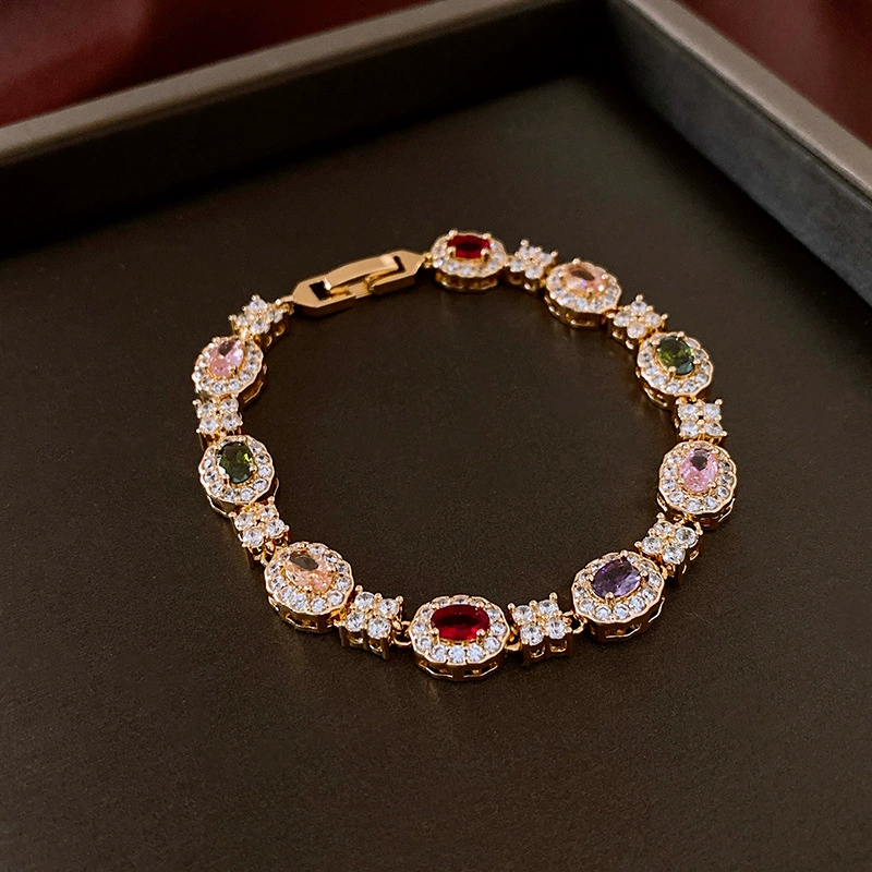 Liuvelle 18K Gold Colored Diamond Bracelet – Luxury Handcrafted Jewelry for Women