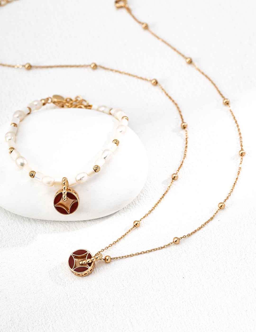 S925 Silver Enamel Coin Necklace