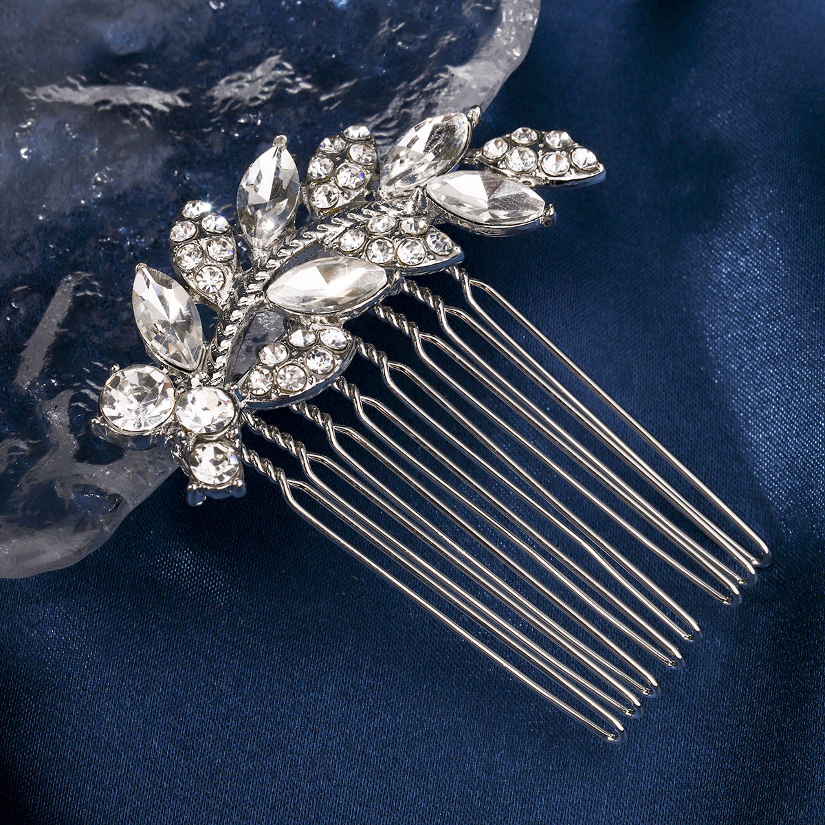 European and American Classic Bridal Hair Accessories Alloy Rhinestone Insert Comb High-end Wedding Banquet Hair Styling Accessories Retro Hair Comb for Women