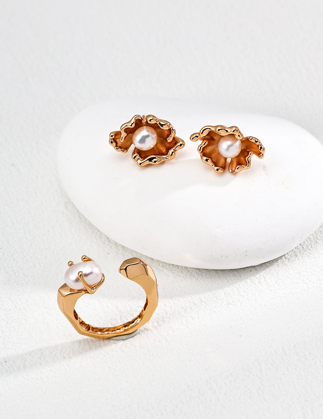 S925 Silver Minimalist Natural Pearl Ring