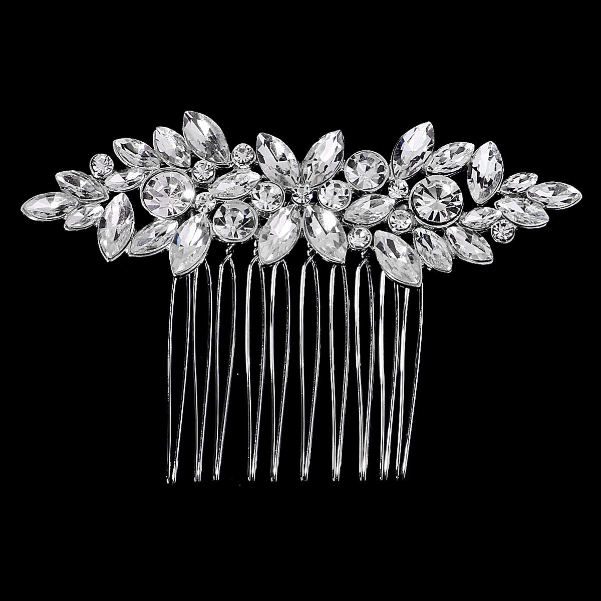 European and American Classic Bridal Hair Accessories Alloy Rhinestone Insert Comb High-end Wedding Banquet Hair Styling Accessories Retro Hair Comb for Women