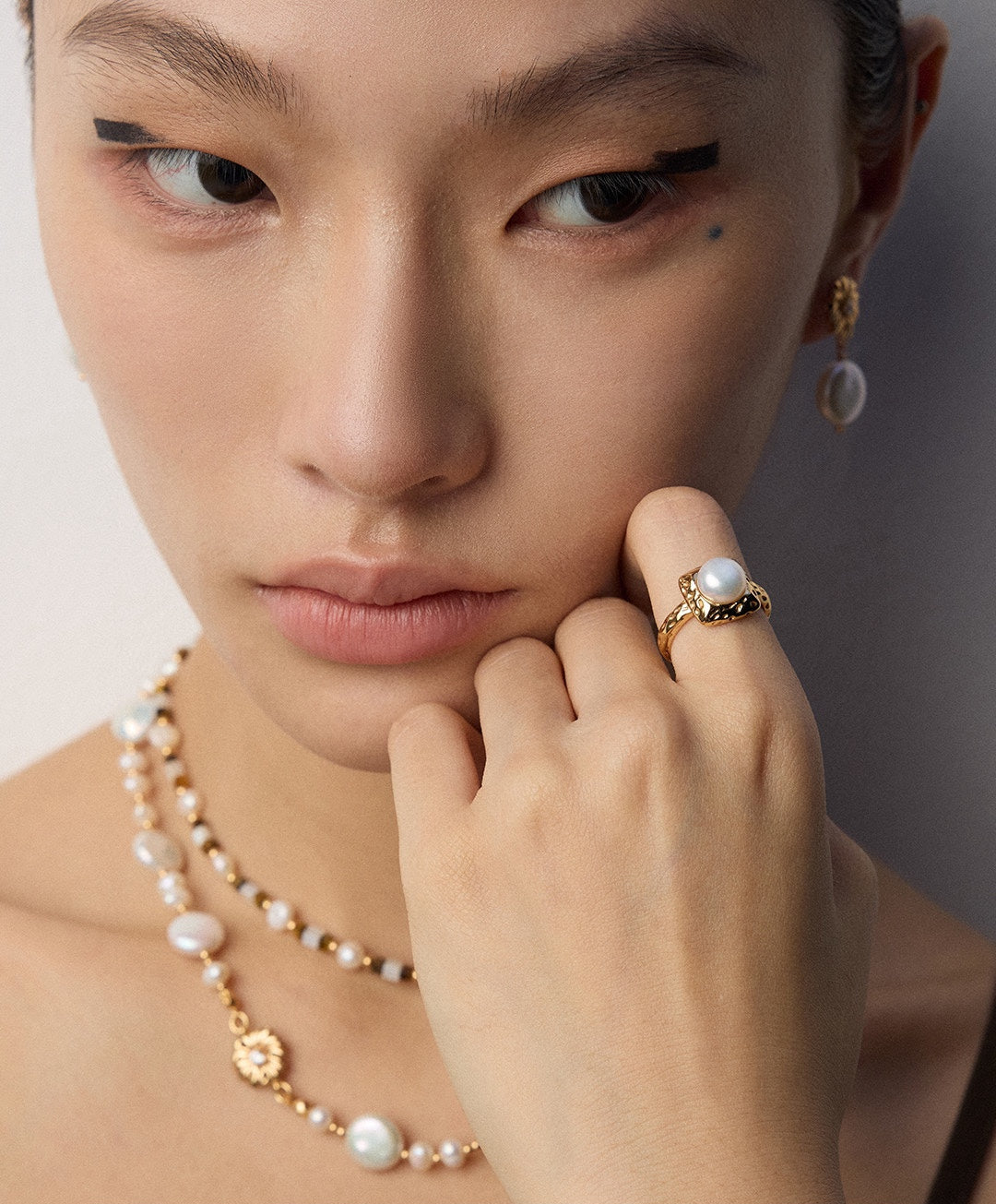 S925 Silver Minimalist Natural Pearl Ring