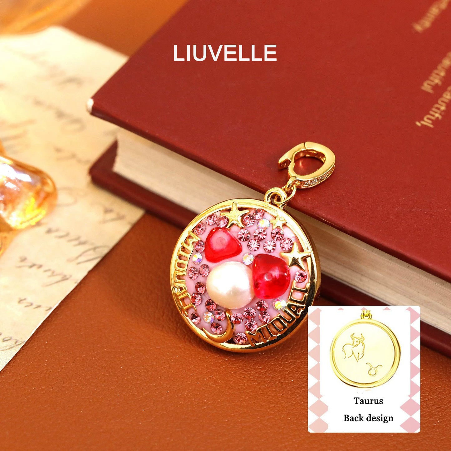 Liuvelle DIY 12 Zodiac Pendant & Bracelet – Adjustable Luxury Jewelry with 18K Gold & Pearls Gift