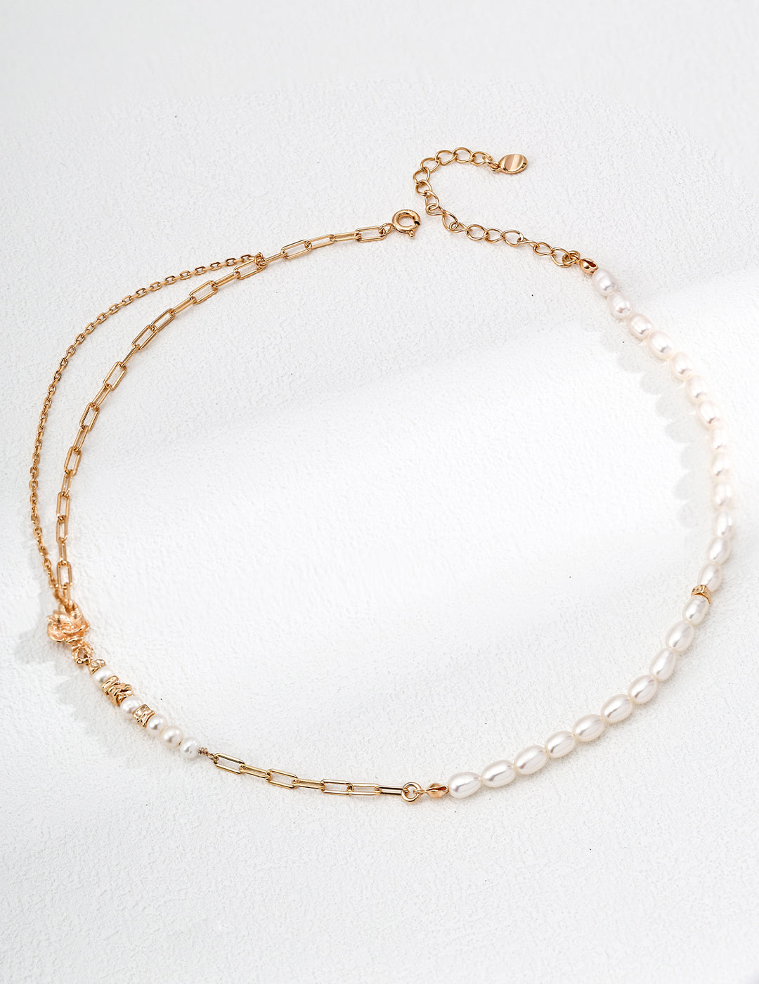 S925 Silver Vintage Natural Pearl Necklace - Thorn Rose Vintage Gold