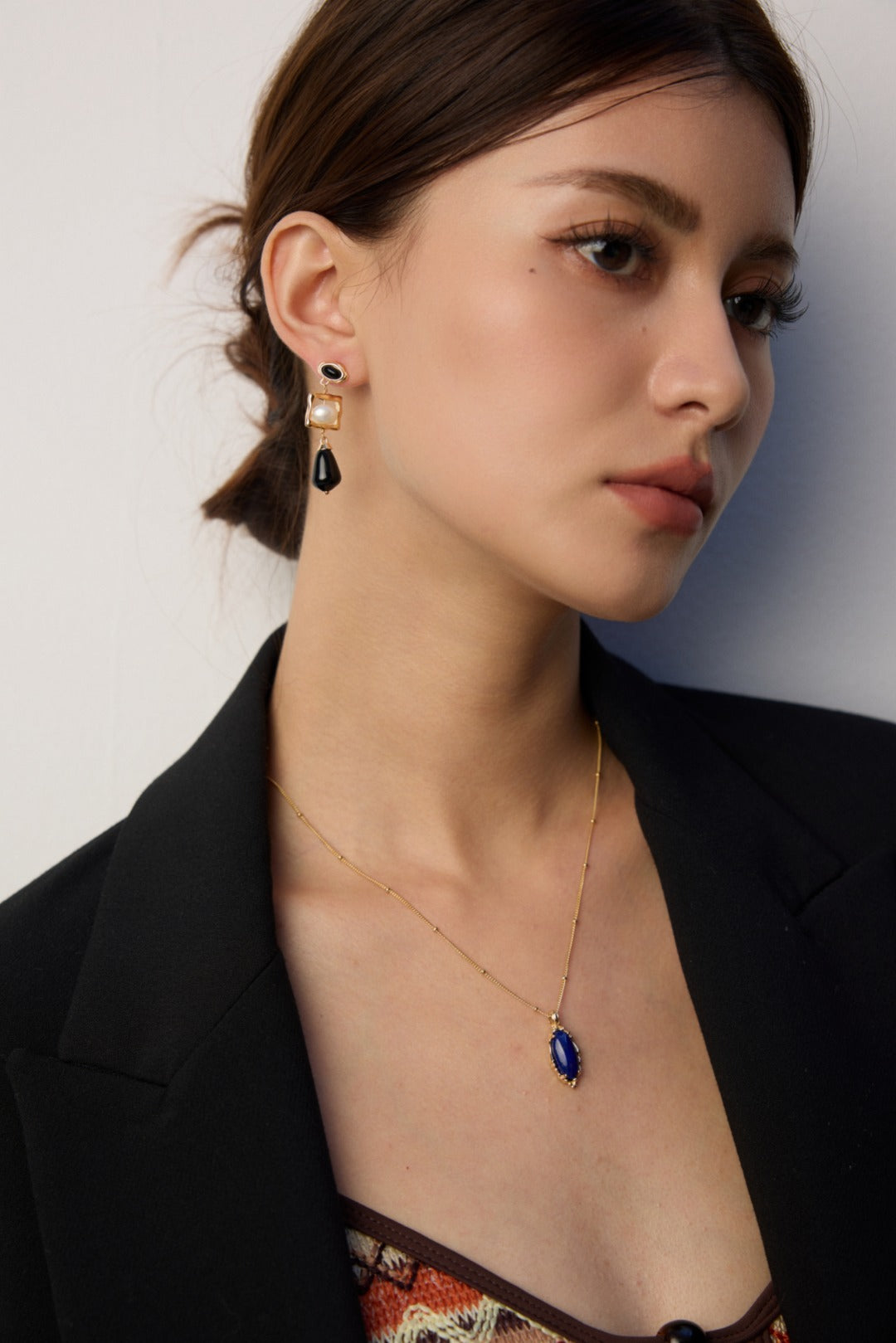 S925 Silver Vintage Natural Lapis Lazuli Necklace