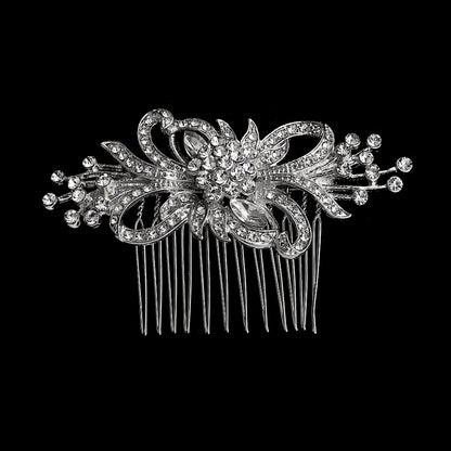 European and American Classic Bridal Hair Accessories Alloy Rhinestone Insert Comb High-end Wedding Banquet Hair Styling Accessories Retro Hair Comb for Women