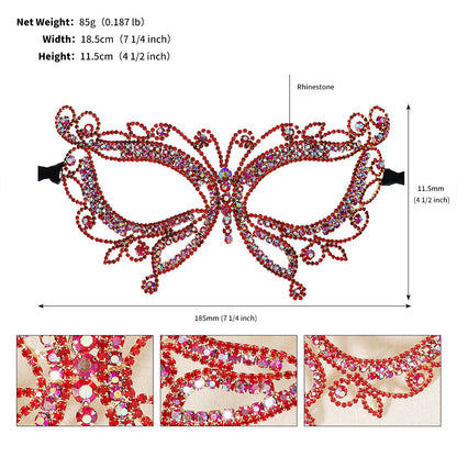 Elegant Half Face Mask for Halloween Parties & Dance Events