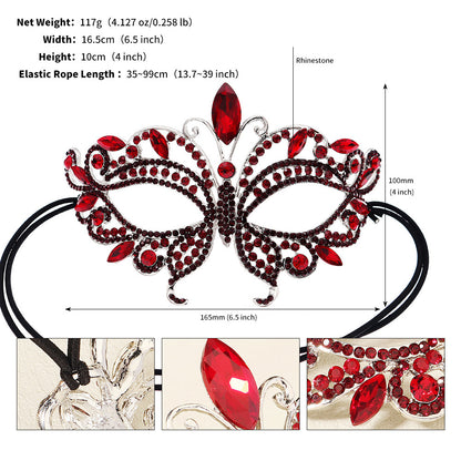 Elegant Half Face Mask for Halloween Parties & Dance Events
