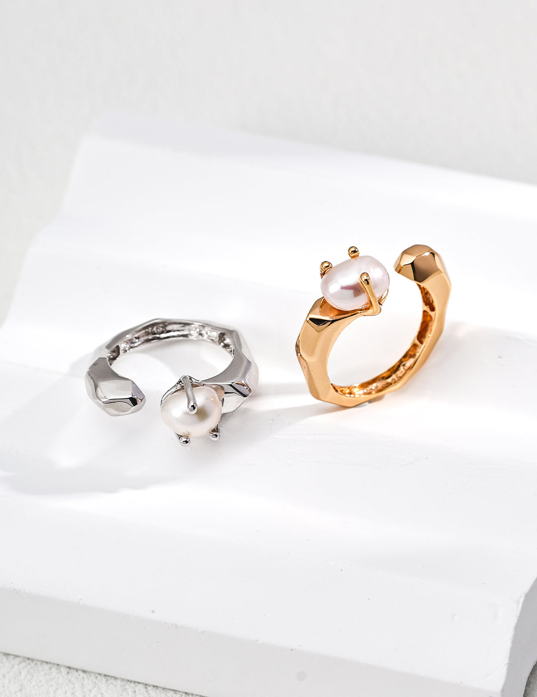 S925 Silver Minimalist Natural Pearl Ring