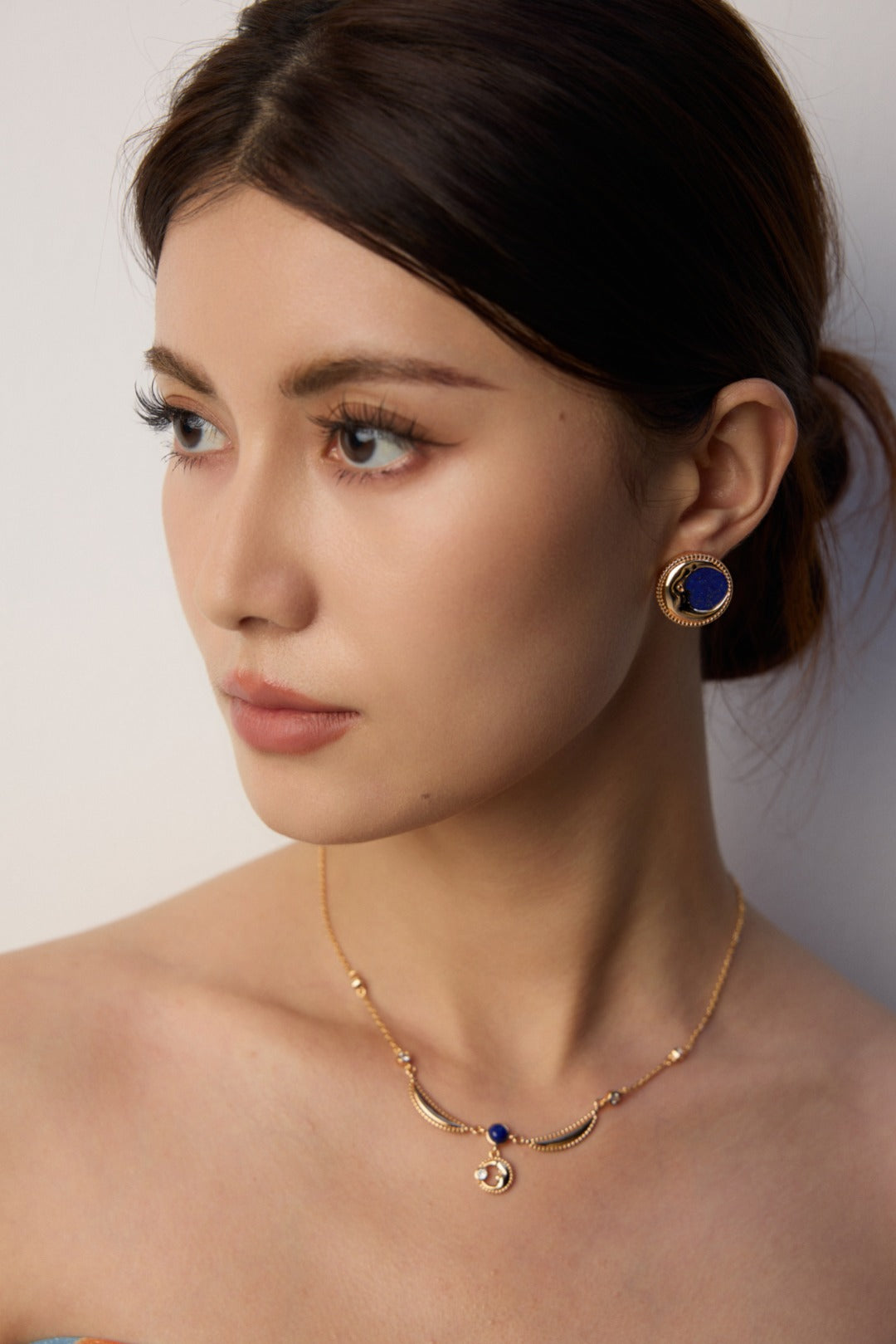 S925 Silver Lapis Lazuli Zirconia Necklace