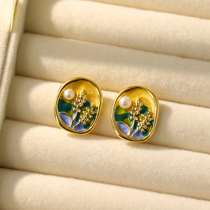 Liuvelle Monet Garden Collection: Baroque Pearl Earrings – Moonlit Bloom