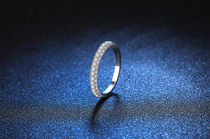 Liuvelle Sterling Silver Minimalist Ring with 22pt Diamond