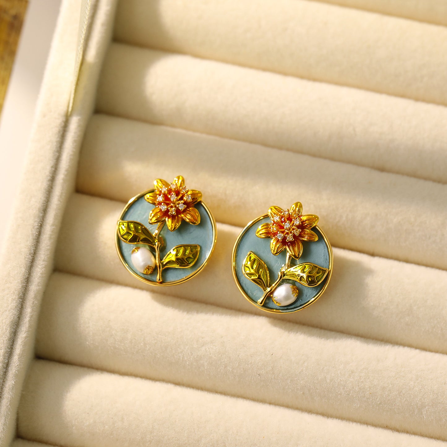 Liuvelle Monet Garden Collection: Baroque Pearl Earrings – Moonlit Bloom