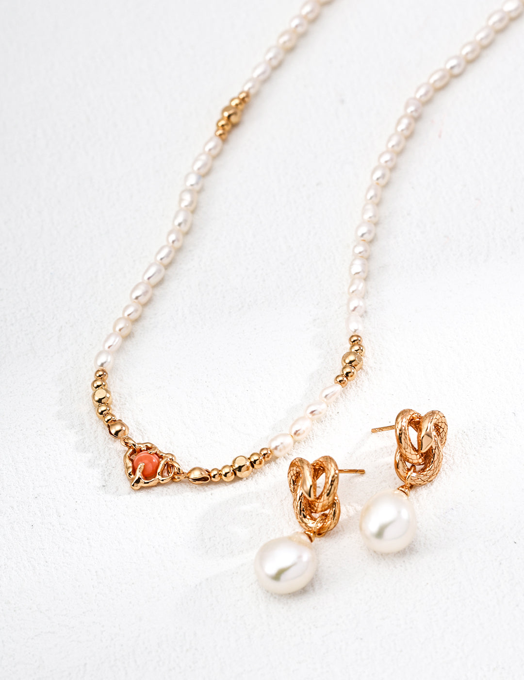 Liuvelle S925 Silver Vintage Natural Pearl Rhodochrosite Necklace