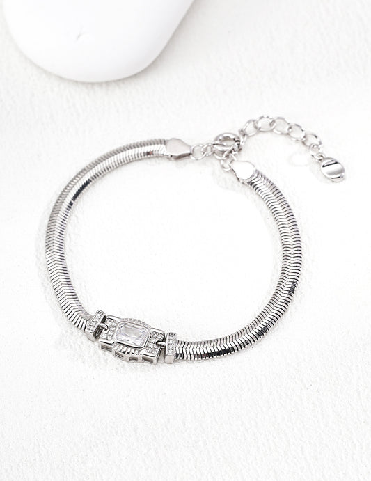 S925 Silver Zirconia Bracelet - Luxury Jewelry Design