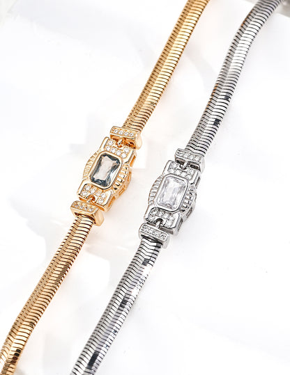 S925 Silver Zirconia Bracelet - Luxury Jewelry Design