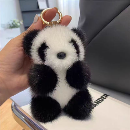 Cute Panda Plush Keychain Bag Pendant Gift