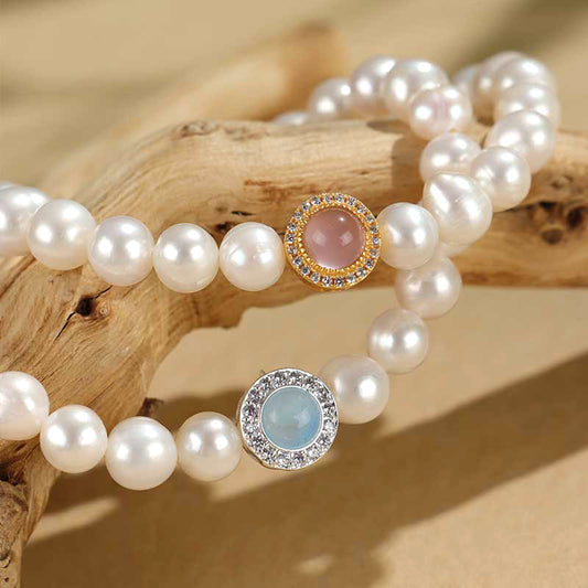 Liuvelle Enchanted Crystal-Pearl Bracelet – Healing Energy & Luck Charm
