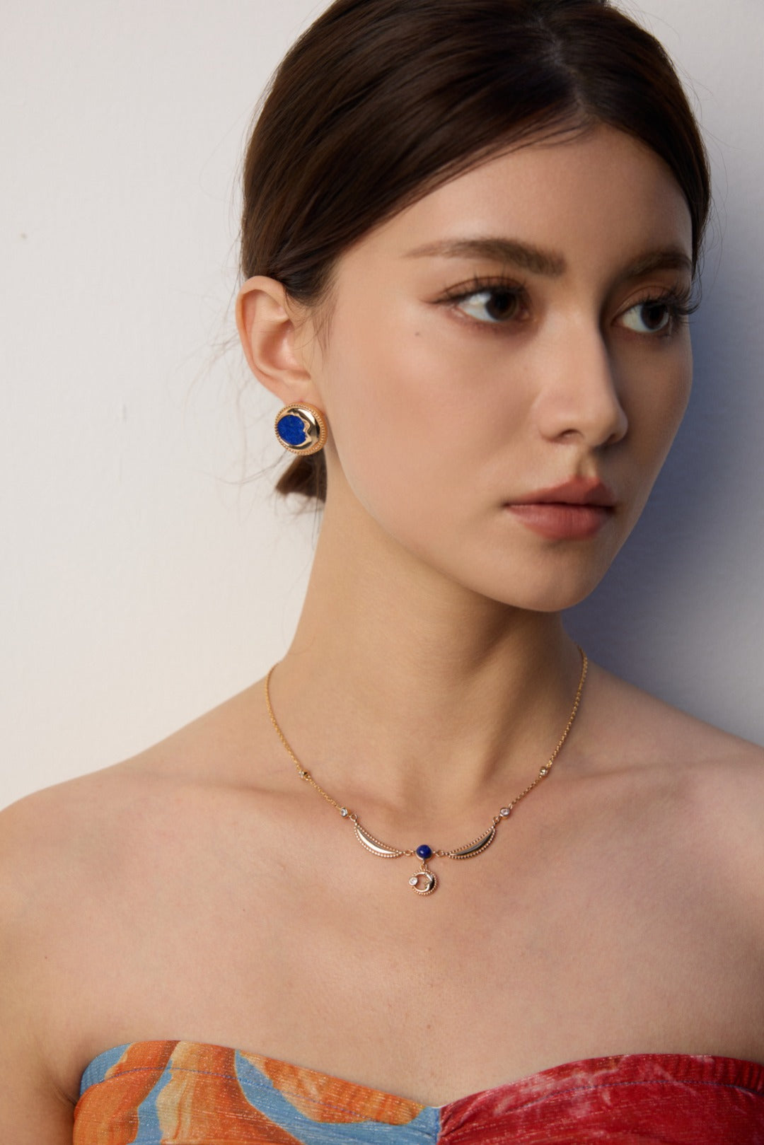 S925 Silver Lapis Lazuli Zirconia Necklace