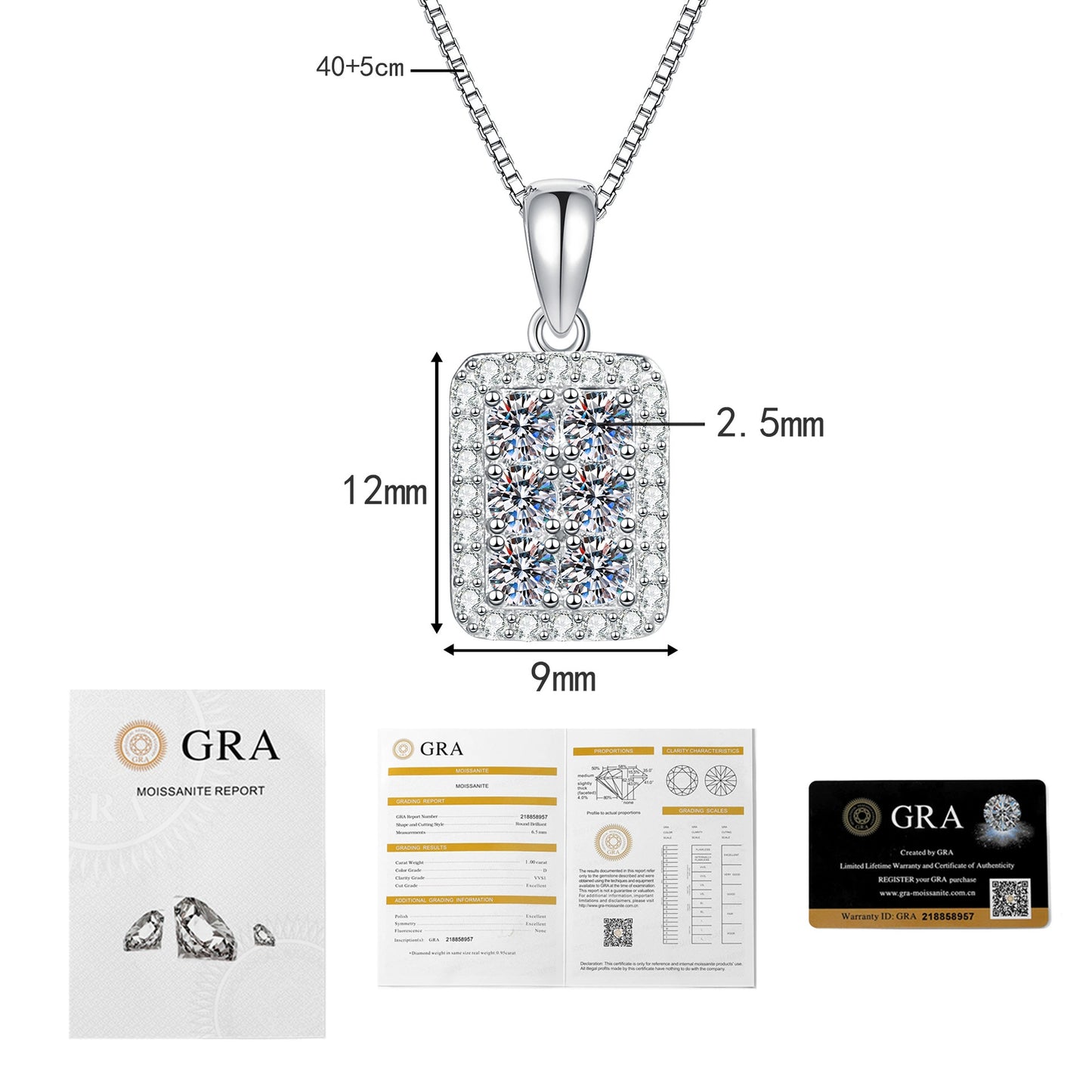 Liuvelle Eternal Square Diamond Pendant – Timeless Elegance Necklace