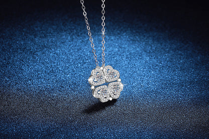 Liuvelle Eternal Clover Necklace | Four-Leaf Clover Pendant for Love & Luck