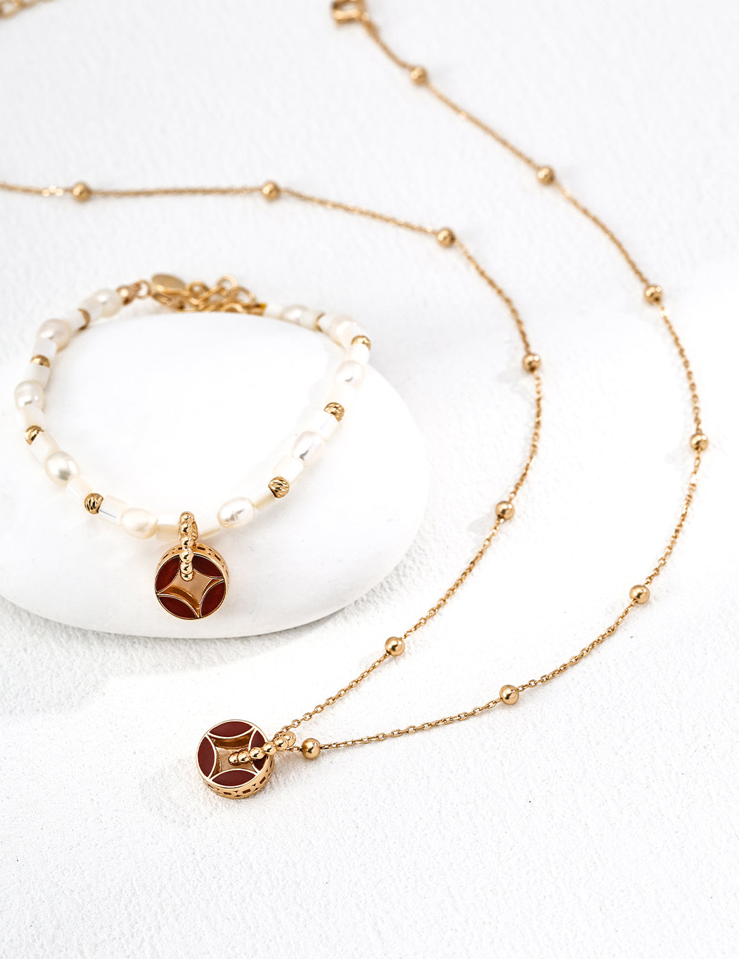 S925 Silver Enamel Coin Necklace