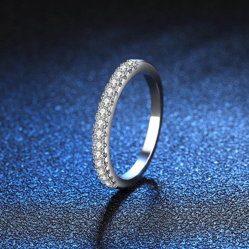 Liuvelle Sterling Silver Minimalist Ring with 22pt Diamond