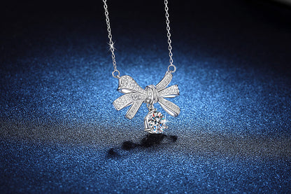 Liuvelle Bow Necklace - Handmade luxury jewelry, elegant female gift for mother, friend or girlfriend