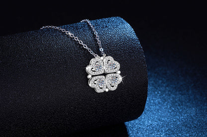Liuvelle Eternal Clover Necklace | Four-Leaf Clover Pendant for Love & Luck