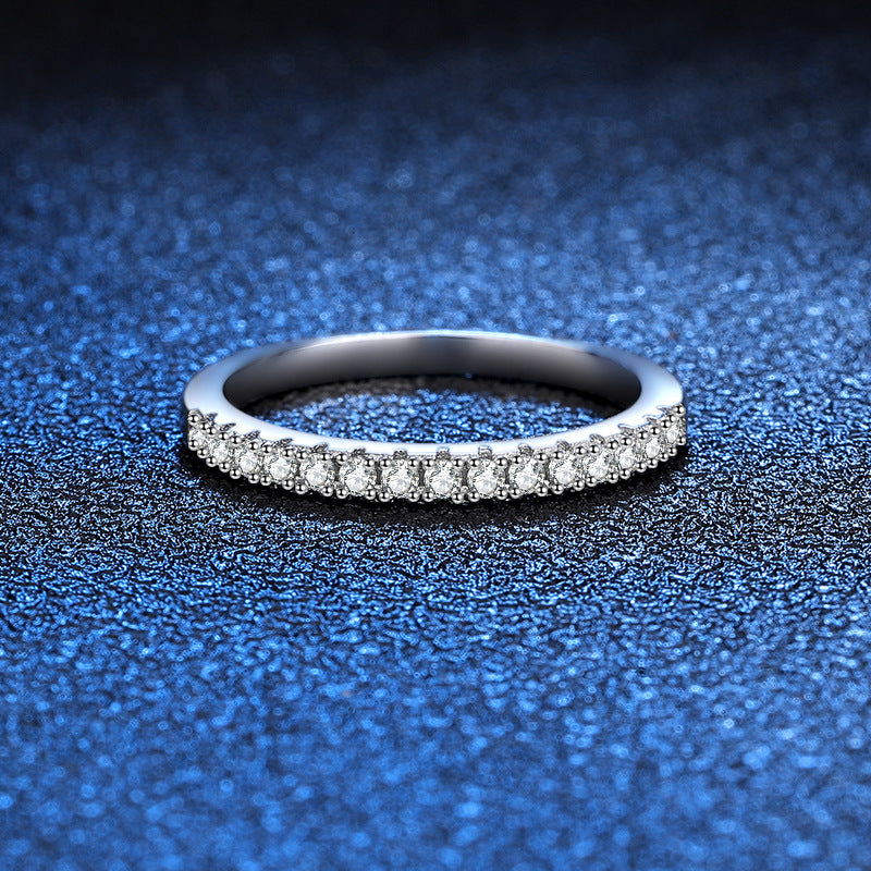 Liuvelle Sterling Silver Minimalist Ring with 22pt Diamond