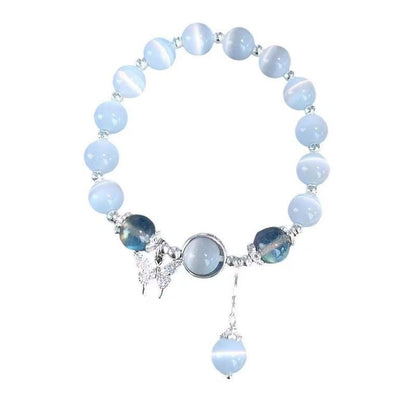 LIUVELLE Triple Energy Bracelet | Cat’s Eye · Aquamarine · Moonstone | Luck & Balance