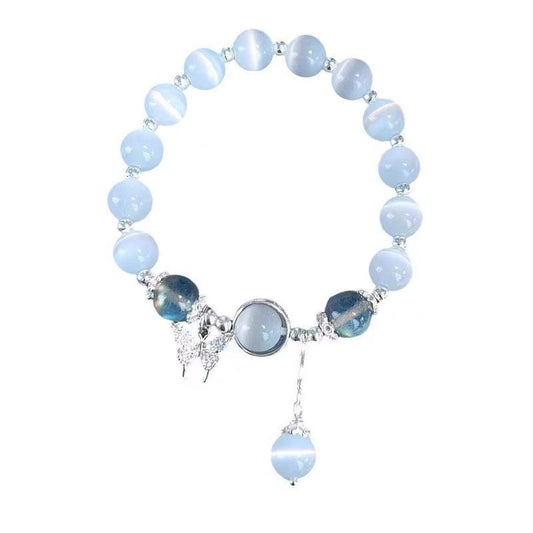 LIUVELLE Triple Energy Bracelet | Cat’s Eye · Aquamarine · Moonstone | Luck & Balance