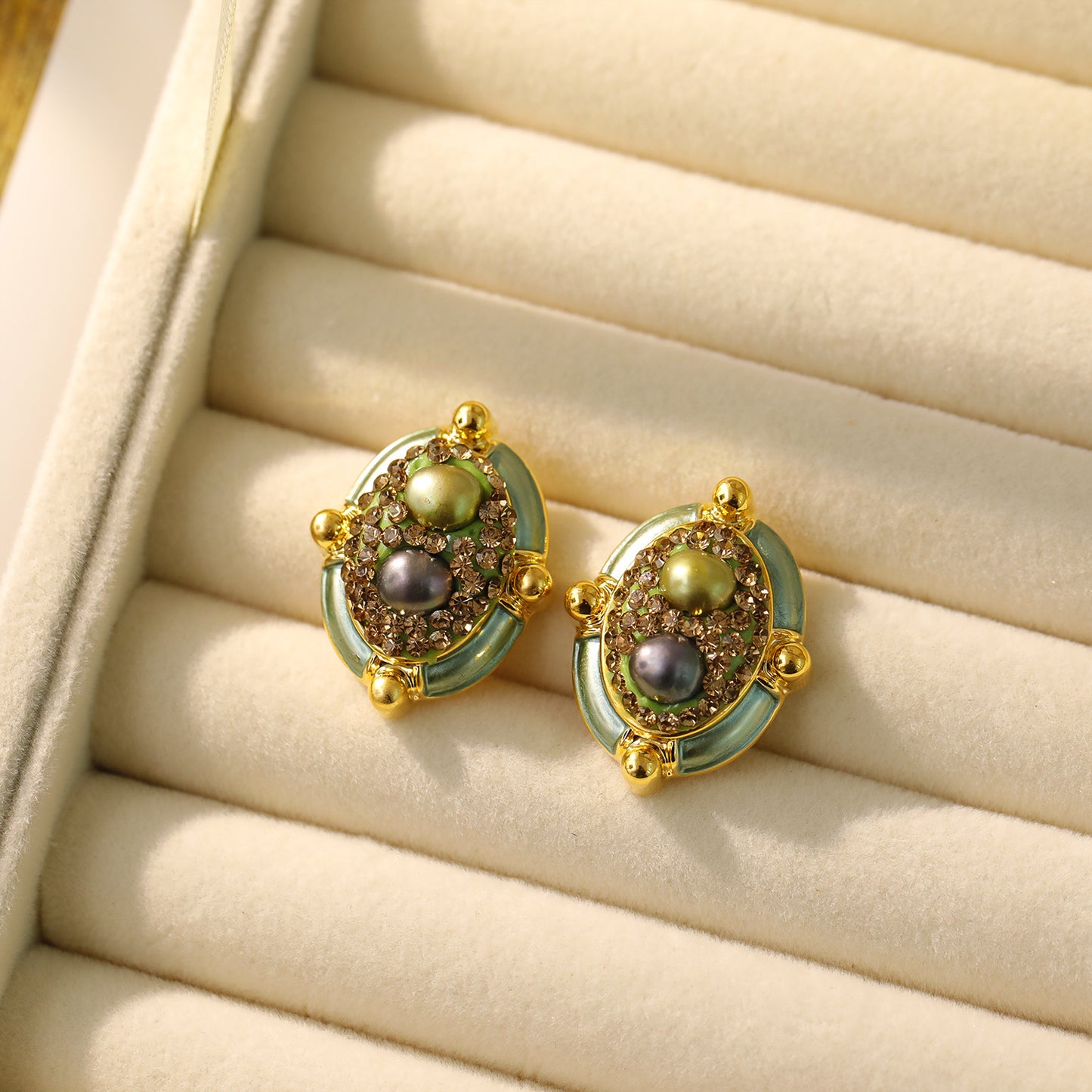 Liuvelle Monet Garden Collection: Baroque Pearl Earrings – Moonlit Bloom
