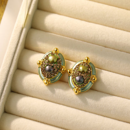 Liuvelle Monet Garden Collection: Baroque Pearl Earrings – Moonlit Bloom