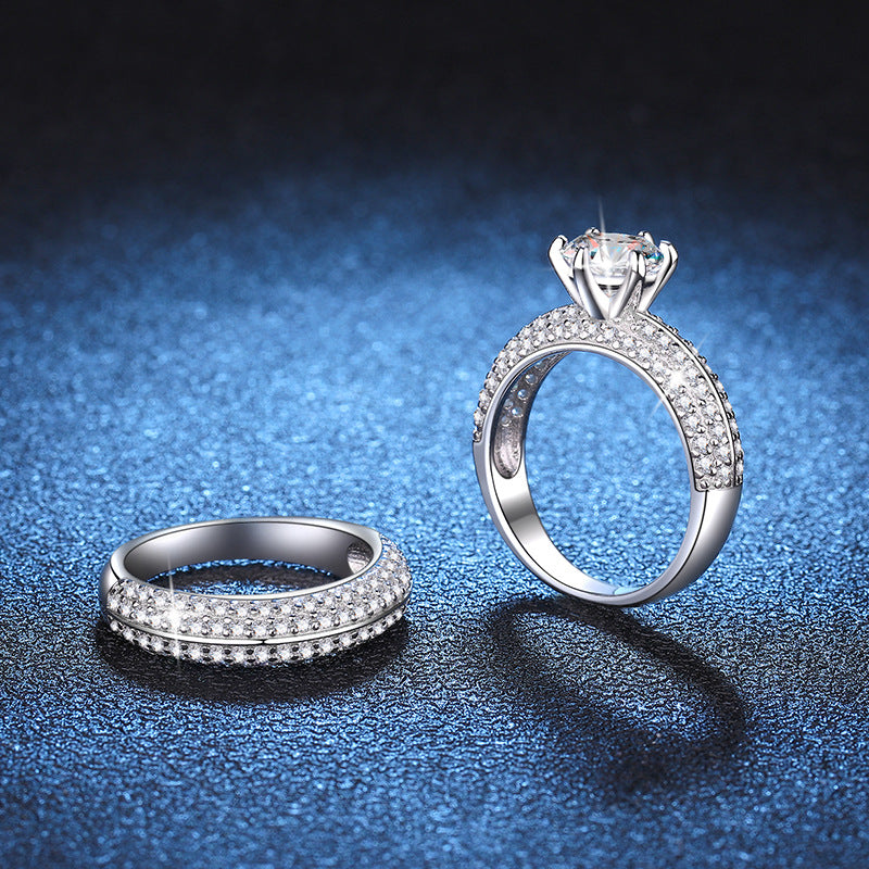 Liuvelle Eternal Love 1ct Diamond Sterling Silver Couple Rings