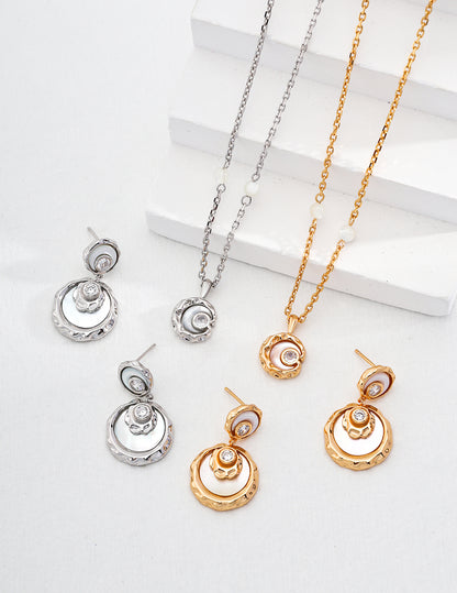 925 Silver Mother of Pearl Elegant Earrings