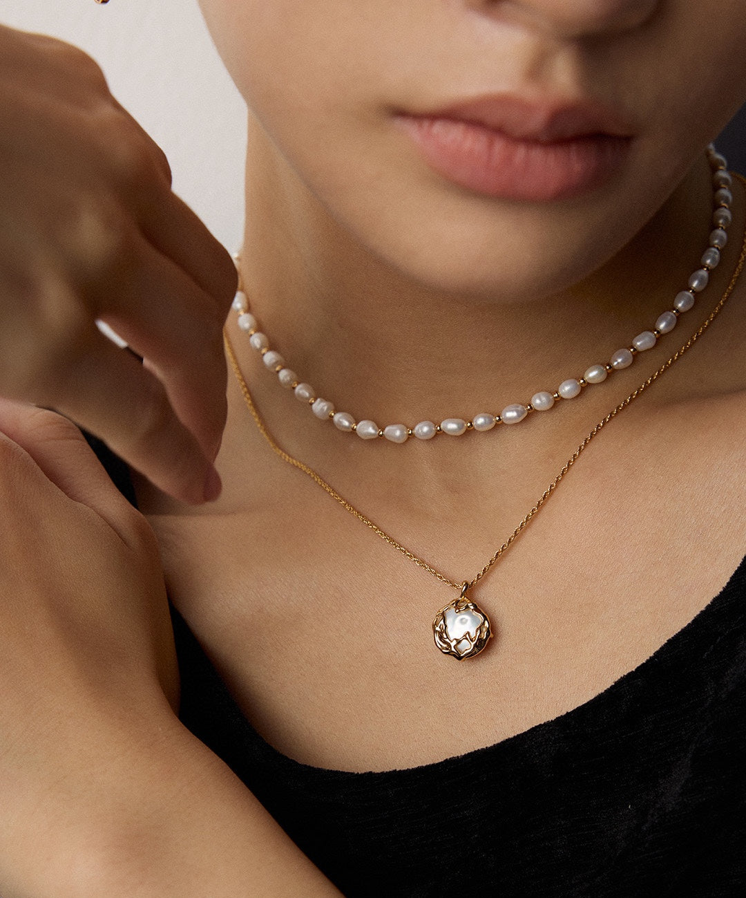 S925 Silver Natural Pearl Pendant Necklace