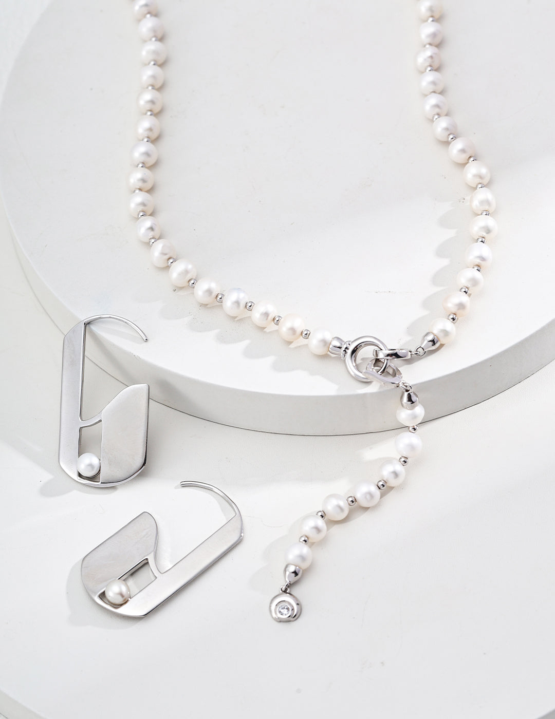 S925 Silver Natural Pearl Necklace - Adjustable