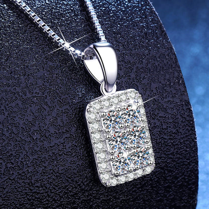 Liuvelle Eternal Square Diamond Pendant – Timeless Elegance Necklace