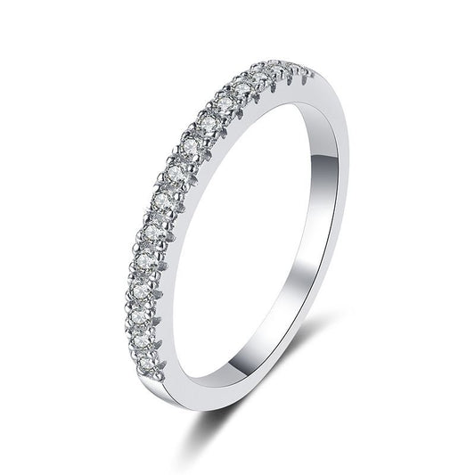 Liuvelle Sterling Silver Minimalist Ring with 22pt Diamond