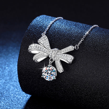Liuvelle Bow Necklace - Handmade luxury jewelry, elegant female gift for mother, friend or girlfriend