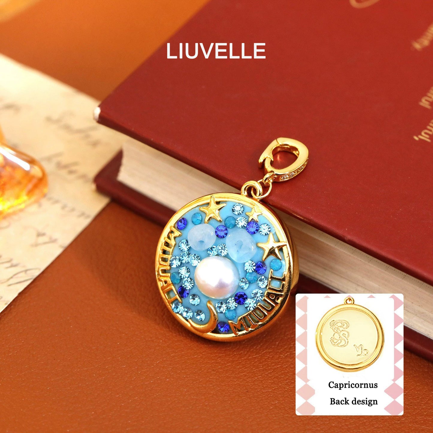 Liuvelle DIY 12 Zodiac Pendant & Bracelet – Adjustable Luxury Jewelry with 18K Gold & Pearls Gift