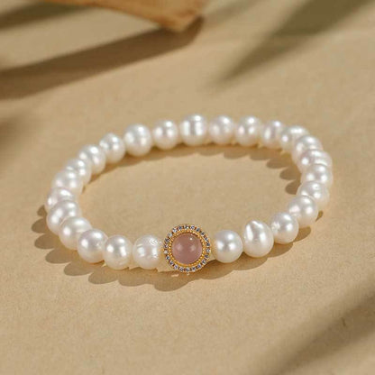 Liuvelle Enchanted Crystal-Pearl Bracelet – Healing Energy & Luck Charm