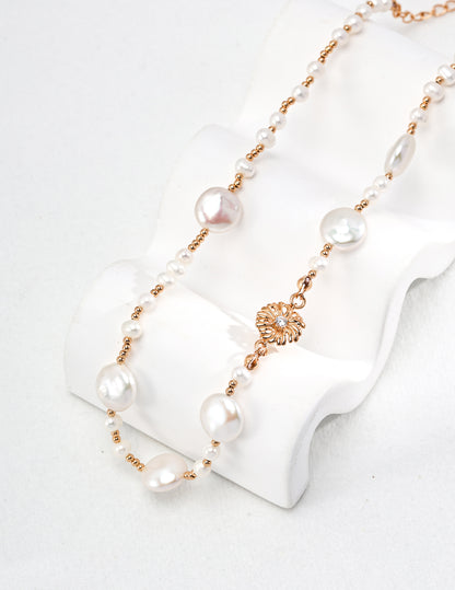 Sterling Silver Pearl Necklace