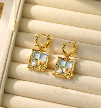 Liuvelle Monet Garden Collection: Baroque Natural Pearl Earrings