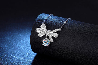 Liuvelle Bow Necklace - Handmade luxury jewelry, elegant female gift for mother, friend or girlfriend