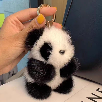 Cute Panda Plush Keychain Bag Pendant Gift