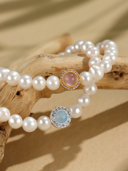 Liuvelle Enchanted Crystal-Pearl Bracelet – Healing Energy & Luck Charm