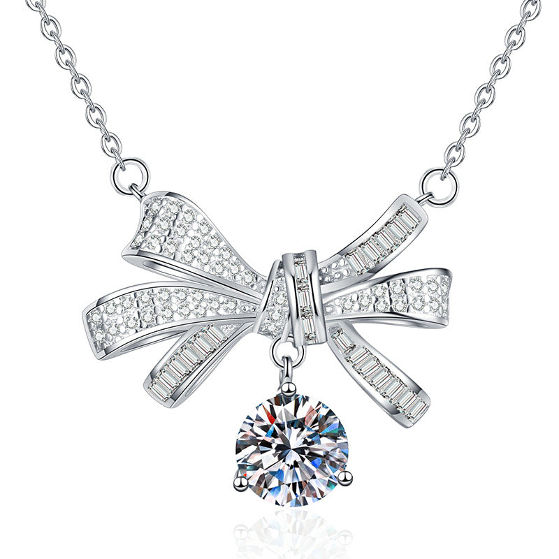Liuvelle Bow Necklace - Handmade luxury jewelry, elegant female gift for mother, friend or girlfriend
